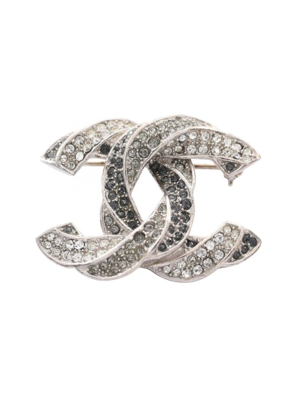 Chanel Brooch 16c CC Logo Stainless Steel